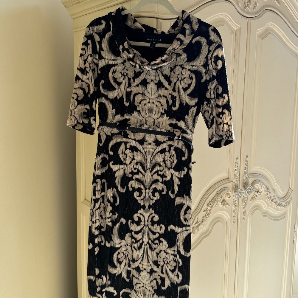B&W Pencil Skirt Dress